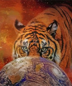 Tiger And Earth Art Paint By Numbers