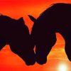 Two Horses In Love At Sunset Paint By Numbers