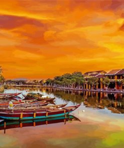 Vietnam Hoi An City At Sunset Paint By Numbers