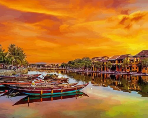 Vietnam Hoi An City At Sunset Paint By Numbers