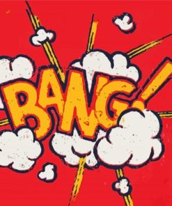 Vintage Boom Bang Pop Art Paint By Numbers