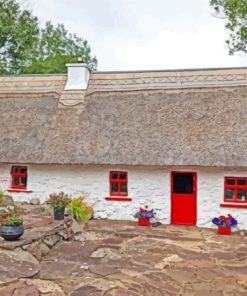 Vintage Irish Cottage Paint By Numbers