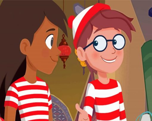 Wenda And Wally From Wheres Waldo Paint By Numbers