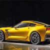 Yellow Corvette Sport Car Paint By Numbers