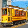 Yellow Streetcar Paint By Numbers