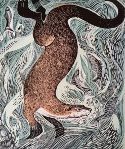 Abstract Otter And Fish Paint By Numbers