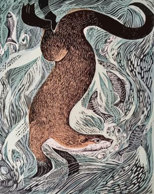 Abstract Otter And Fish Paint By Numbers