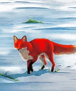 Aesthetic Fox Snow Paint By Numbers