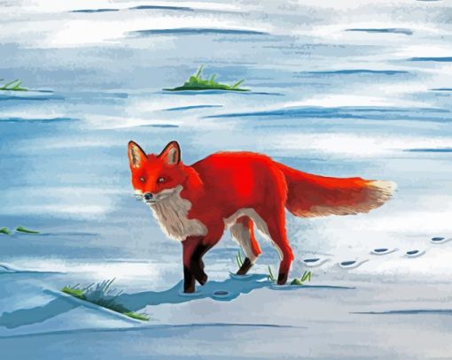 Aesthetic Fox Snow Paint By Numbers