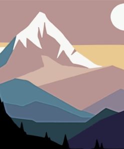 Aesthetic Mountain Paint By Numbers