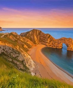 Aesthetic Jurassic Coast Landscape Paint By Numbers