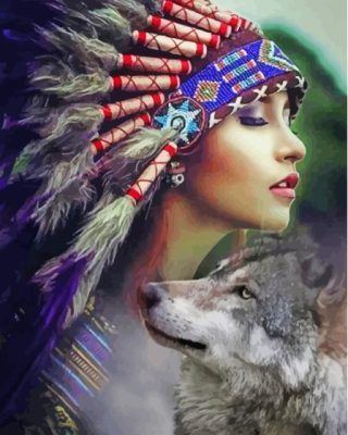 Aesthetic Native Woman Paint By Numbers