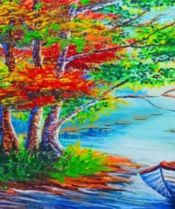 Autumn Boat Paint By Numbers