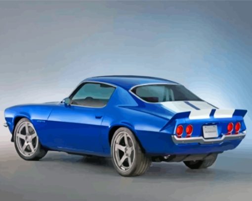 Blue 1970 Camaro Paint By Numbers