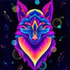 Colorful Neon Fox Paint By Numbers