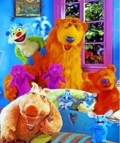 Cool Bear In Blue House Paint By Numbers