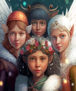 Cute Fairy Angels Paint By Numbers