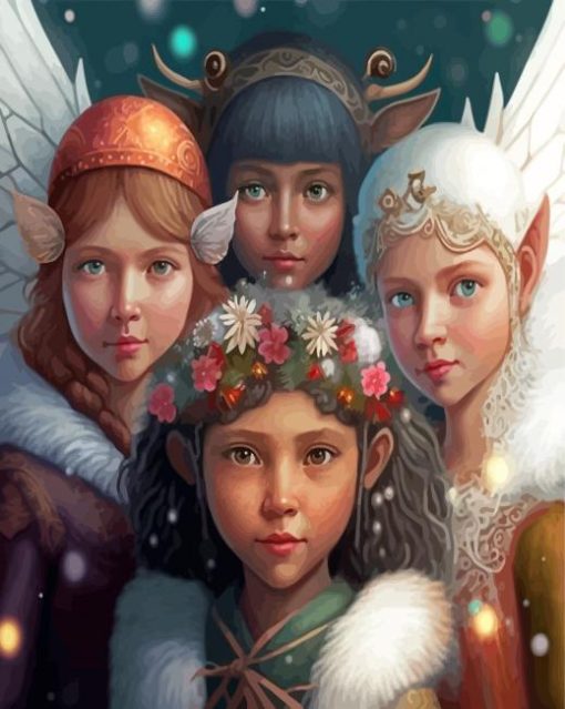 Cute Fairy Angels Paint By Numbers