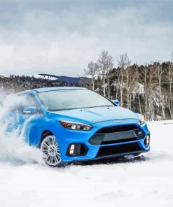 Ford Focus Drifting In The Snow Paint By Numbers