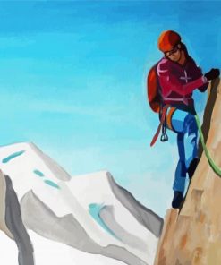 Girl Climbing Mountain Art Paint By Numbers