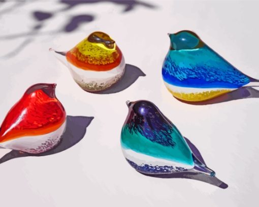 Glass Birds Paint By Numbers