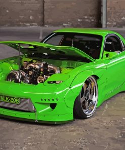 Green Mazda Rx7 Paint By Numbers