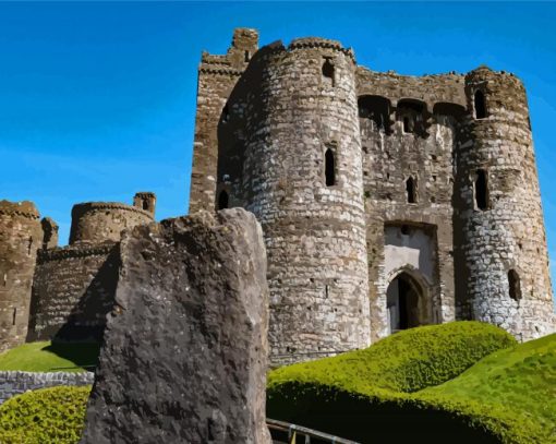 Kidwelly Castle In Carmarthenshire Paint By Numbers