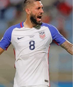 Mad Clint Dempsey Football Player Paint By Numbers