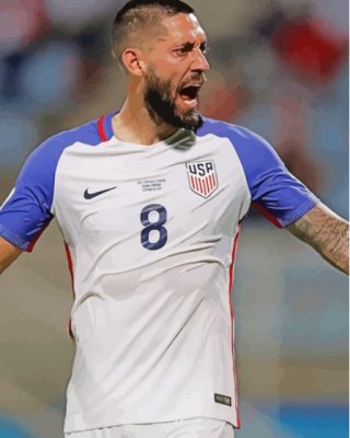 Mad Clint Dempsey Football Player Paint By Numbers