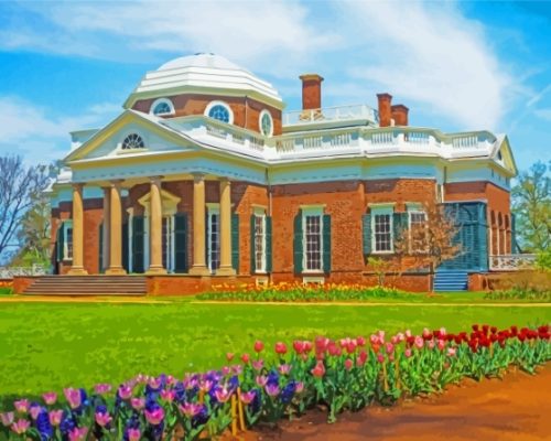 Monticello Historical Landmark Paint By Numbers