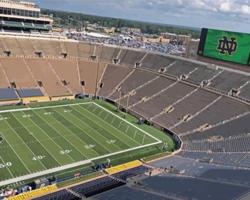 Notre Dame Stadium Indiana Paint By Numbers