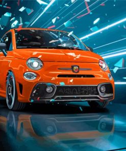 Orange Abarth Paint By Numbers