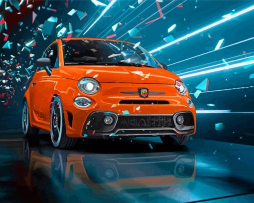 Orange Abarth Paint By Numbers