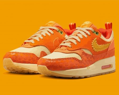 Orange Nike Air Max 1 Paint By Numbers