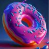 Purple Donut Paint By Numbers