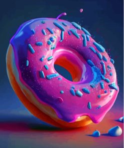 Purple Donut Paint By Numbers