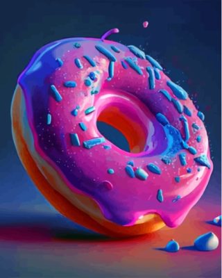 Purple Donut Paint By Numbers