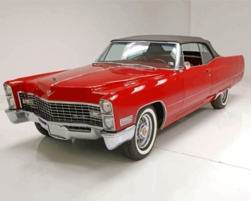 Red 1967 Cadillac Paint By Numbers