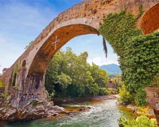 Roman Bridge Asturias Paint By Numbers