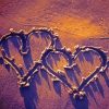 Sand Hearts On Beach Paint By Numbers