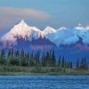 Snowy Denali Mountain At Sunset Paint By Numbers