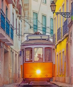 Street Lisbon Tram Paint By Numbers