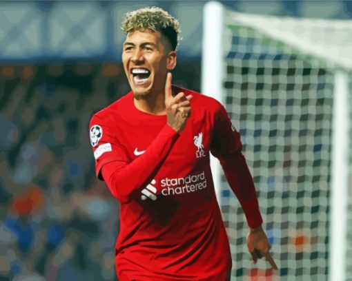 The Football Player Roberto Firmino Paint By Numbers