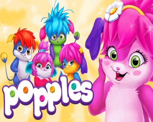 The Popples Poster Paint By Numbers