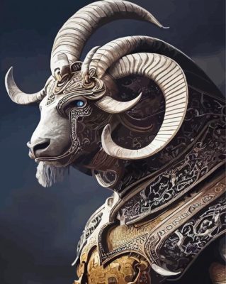 The Warrior Goat Paint By Numbers