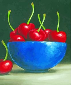 Vintage Bowl Of Cherries Paint By Numbers