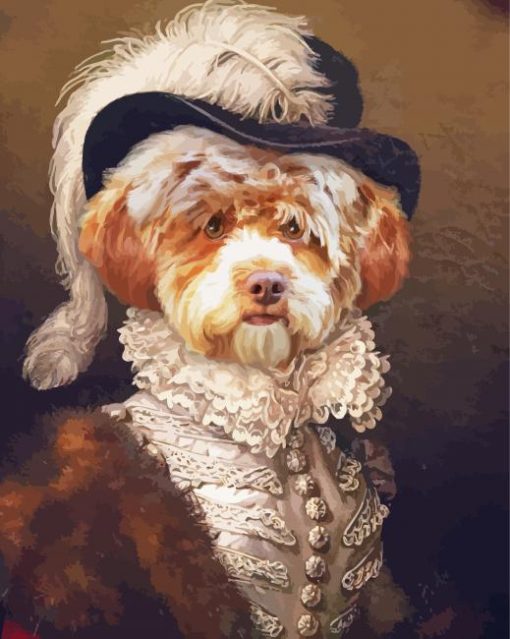 Vintage Victorian Dog Paint By Numbers