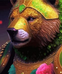 Warrior Bear Paint By Numbers