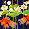 White Lotus And Fish Paint By Numbers