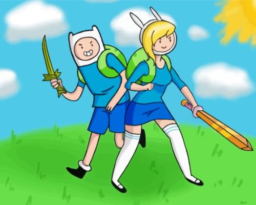 Adventure Time Finn Mertens And Fionna Paint By Numbers